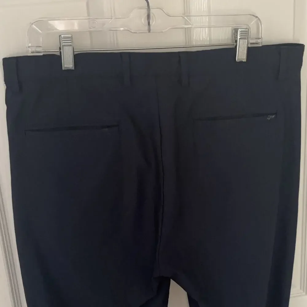 Greg Norman Performance Golf Pants Men's 36x32 Navy Blue Stretch Flat Front